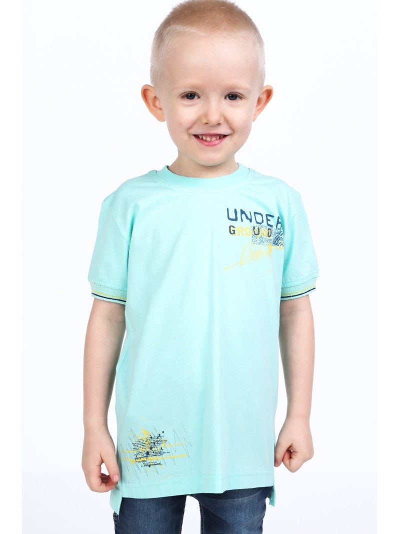 Mintfarbenes Jungen-T-Shirt mit Aufschrift NDZ7337 – Online-Shop – Boutique